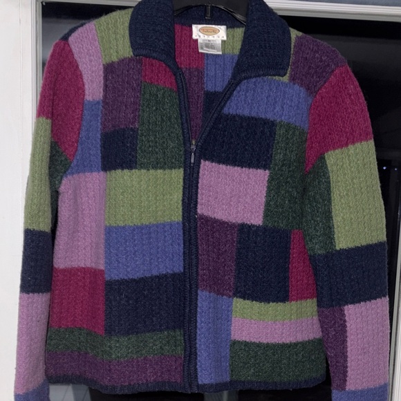 Talbots Colorful Patchwork Wool Jacket - Picture 2 of 6